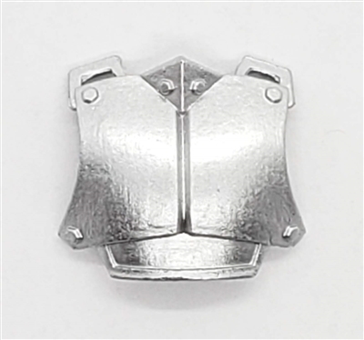 Armor Chest Plate: SILVER Version - 1:18 Scale Modular MTF Accessory for 3-3/4" Action Figures