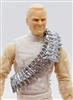 Ammo Belt Bandolier: ALL SILVER CARTRIDGE Version - 1:18 Scale Modular MTF Accessory for 3-3/4" Action Figures