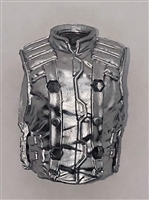 Male Vest: Model 86 Type SILVER Version - 1:18 Scale Modular MTF Accessory for 3-3/4" Action Figures