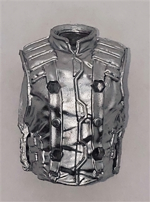 Male Vest: Model 86 Type SILVER Version - 1:18 Scale Modular MTF Accessory for 3-3/4" Action Figures