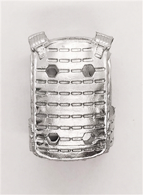 Male Vest: Plate Carrier Type SILVER Version - 1:18 Scale Modular MTF Accessory for 3-3/4" Action Figures