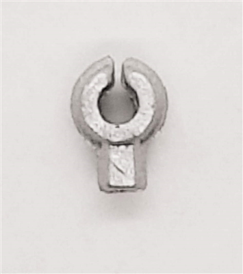 "C-Clip" Universal Modular Mounting Peg: SILVER Version - 1:18 Scale MTF Accessory for 3 3/4 Inch Action Figures