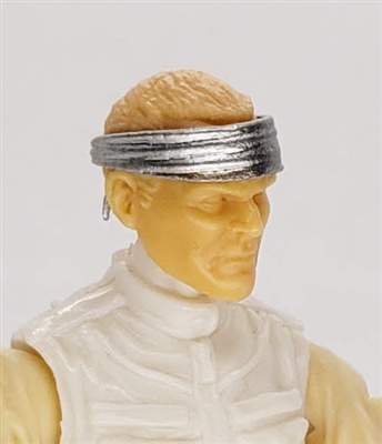 Headgear: Headband SILVER Version - 1:18 Scale Modular MTF Accessory for 3-3/4" Action Figures