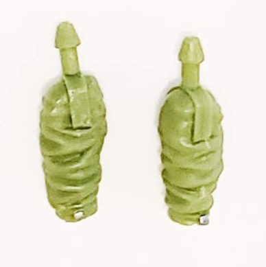 Male Forearms: LIGHT GREEN Cloth Forearms (NO Armor) - Right AND Left (Pair) - 1:18 Scale MTF Accessory for 3-3/4" Action Figures