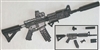 M4 Carbine Rifle "Geared Up" BLACK & GUN-METAL - "Modular" 1:18 Scale Weapon for 3-3/4 Inch Action Figures