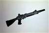 LASER Rifle GUN-METAL Version - 1:18 Scale Weapon for 3-3/4 Inch Action Figures
