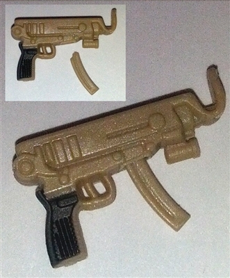SKORPION Machine Pistol with Mag TAN Version - 1:18 Scale Weapon for 3-3/4 Inch Action Figures
