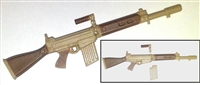 FN FAL Rifle with Handle & Magazine TAN Version - 1:18 Scale Weapon for 3-3/4 Inch Action Figures