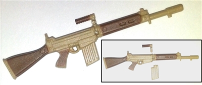 FN FAL Rifle with Handle & Magazine TAN Version - 1:18 Scale Weapon for 3-3/4 Inch Action Figures