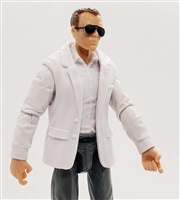 Male Short Lab Coat WHITE Version (no sleeves) - 1:18 Scale MTF Accessory for 3-3/4" Action Figures