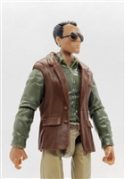 Male Short Lab Coat BROWN Version (no sleeves) - 1:18 Scale MTF Accessory for 3-3/4" Action Figures