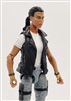 Female Long Vest BLACK Version - 1:18 Scale Modular MTF Valkyries Accessory for 3-3/4" Action Figures