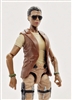 Female Short Lab Coat BROWN Version (no sleeves)  - 1:18 Scale Modular MTF Valkyries Accessory for 3-3/4" Action Figures