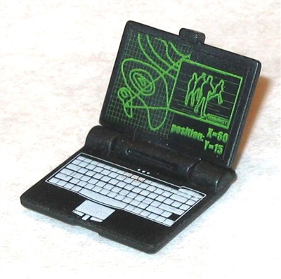 Laptop Computer with Folding Screen - 1:18 Scale Accessory for 3 3/4 Inch Action Figures