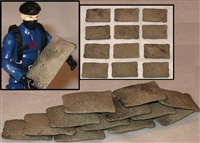 Sandbags Set of 12 (TWELVE) - 1:18 Scale Accessories for 3 3/4 Inch Action Figures