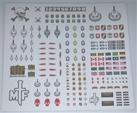 Marauder Task Force Insigina Die-Cut Sticker Sheet #1 - 1:18 Scale Accessories for 3 3/4 Inch Action Figures