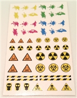 Marauder Task Force "Toxic" Insigina Die-Cut Sticker Sheet - 1:18 Scale Accessories for 3 3/4 Inch Action Figures