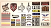 Marauder Task Force Military Branches & Law Enforcement - Die-Cut Sticker Sheet - 1:18 Scale Accessories for 3 3/4 Inch Action Figures