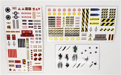 Marauder Task Force: EXO-SUIT Die-Cut Sticker Sheets - 1:18 Scale Accessories for 3 3/4 Inch Action Figures