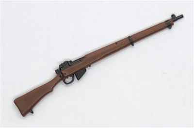 British Lee Enfield Rifle 303 No. 4 Mark 1 BLACK & BROWN Version - 1:18 Scale Weapon for 3-3/4 Inch Action Figures