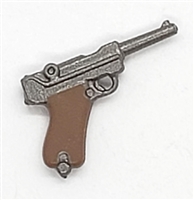 German P08 Luger 9mm Semi-Automatic Pistol - 1:18 Scale Weapon for 3-3/4 Inch Action Figures