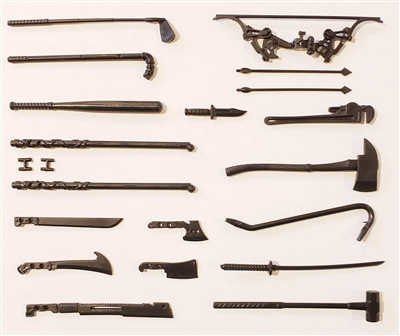 "Melee Edged & Cudgel Weapon Set" - 1:18 Scale Weapons for 3 3/4 Inch Action Figures