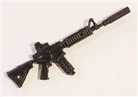 M4 Carbine Rifle "Geared Up" BLACK Version- 1:18 Scale Weapon for 3-3/4 Inch Action Figures