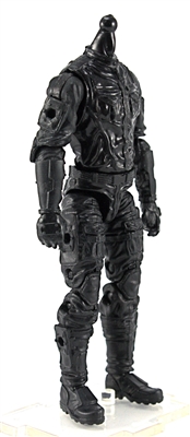MTF Male Trooper Body WITHOUT Head BLACK "Night-Ops" Cloth Leg (No Leg Armor) - 1:18 Scale Marauder Task Force Action Figure